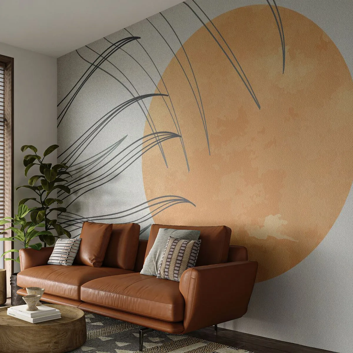 Fotomurali Autoadesivo Deluxe Sticker - Sempre verso il sole - Sole, Minimalismo, Pezzo - 400x280 cm