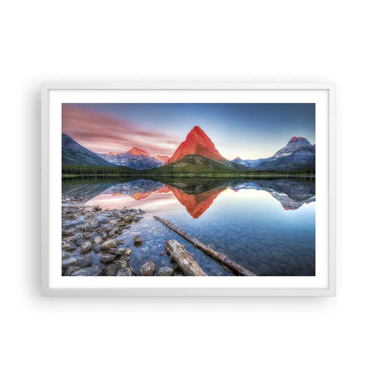 Poster in cornice bianca - Caldo e freddo - 70x50 cm