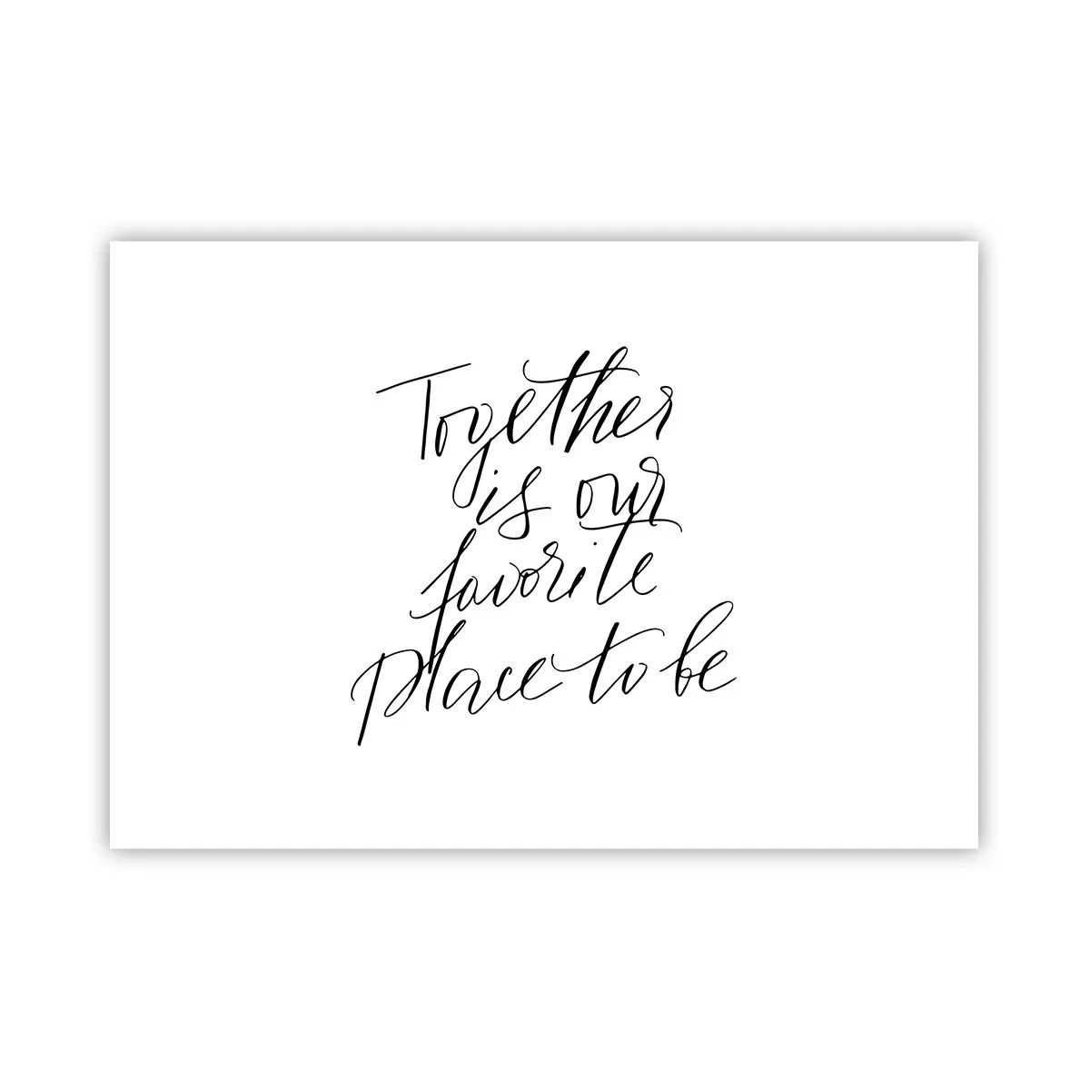 Poster - Iscrizione tipografica in stile elegante su sfondo bianco - 100x70cm - Anche tu lo senti? - Decorazione murale moderna per soggiorno e camera da letto ARTTOR