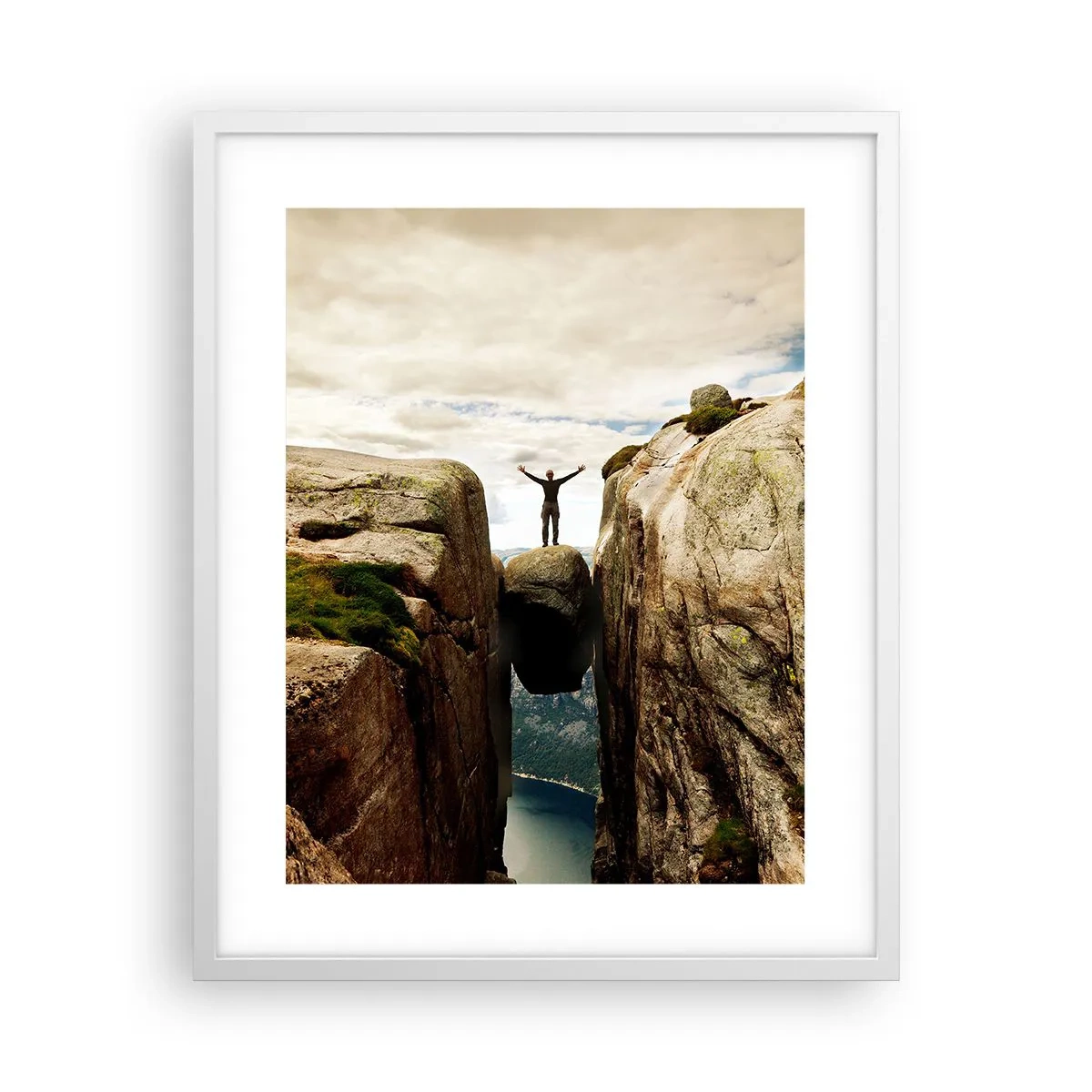 Poster in cornice bianca - Come ti senti? - 40x50 cm