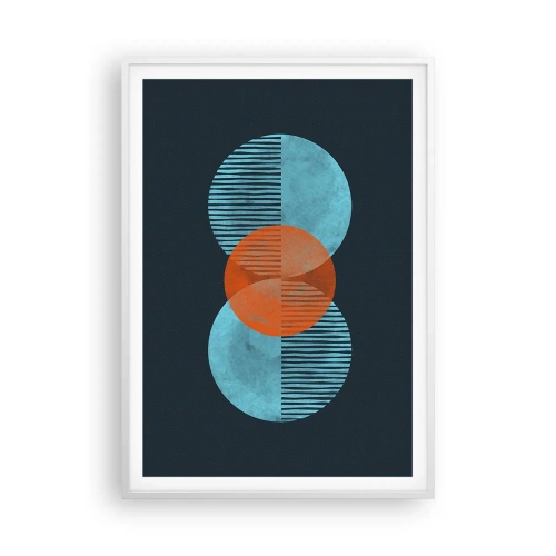 Poster in cornice bianca - Composizione simmetrica - 70x100 cm