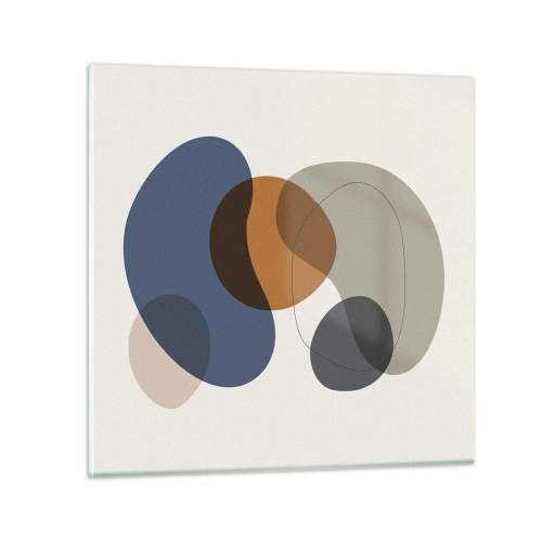 Quadro su vetro - Gocce di colore - 70x70 cm