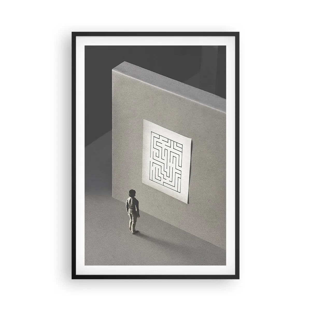 Poster in cornice nera - Ma dove mi trovo? - 61x91 cm