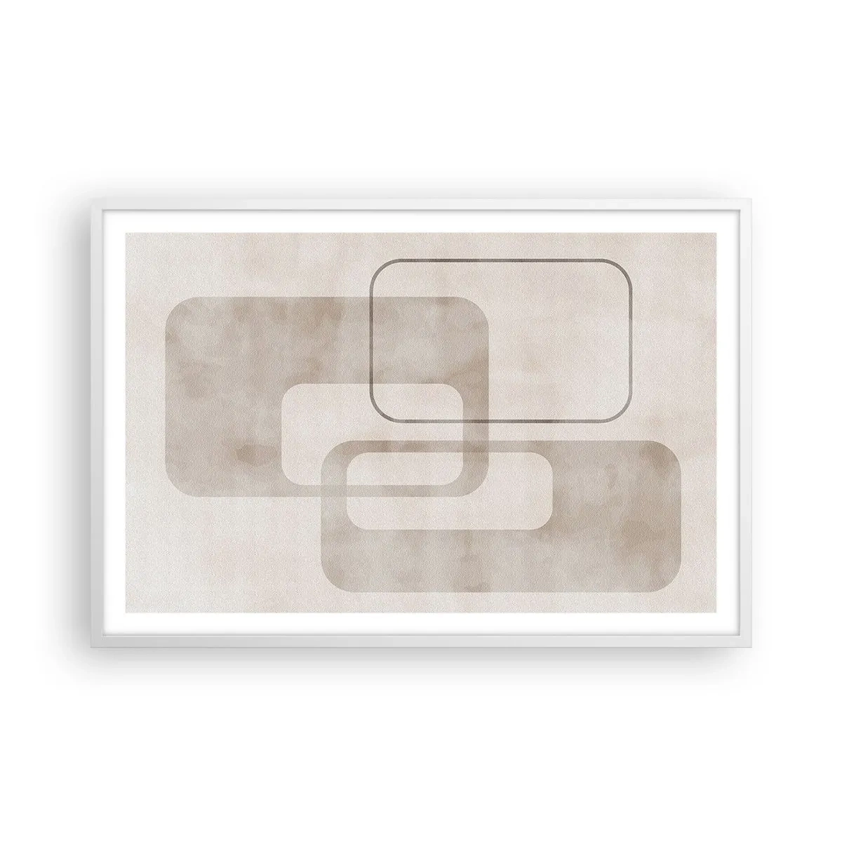 Poster in cornice bianca - Giunti geometrici - 91x61 cm