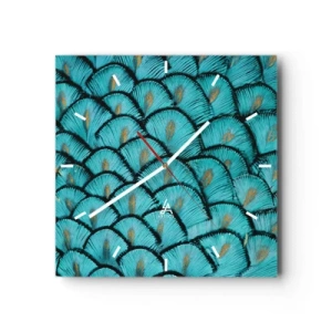 Orologio da parete - Orologio in Vetro - La grande festa delle piume - 40x40 cm