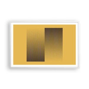 Poster in cornice bianca - La quadratura degli opposti - 91x61 cm