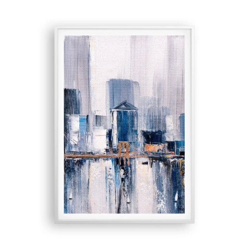 Poster in cornice bianca - Impressione di New York - 70x100 cm