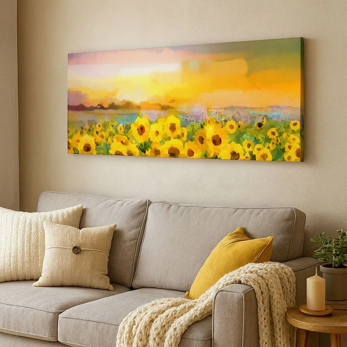 Quadro su tela - Stampe su Tela - Il sole è sceso sulla terra - 100x40 cm