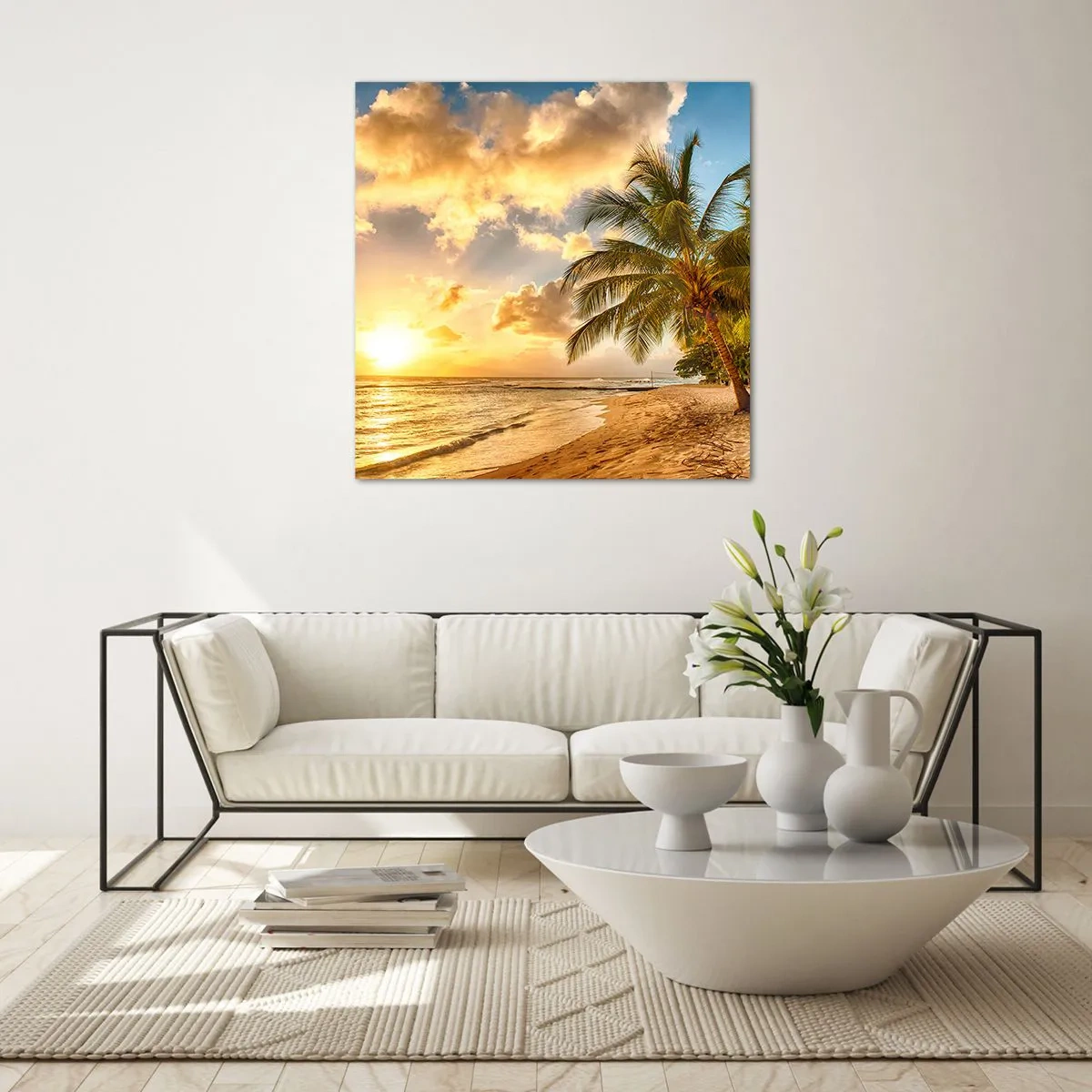 Quadro su vetro - Estate perpetua, vacanze per sempre - 30x30 cm