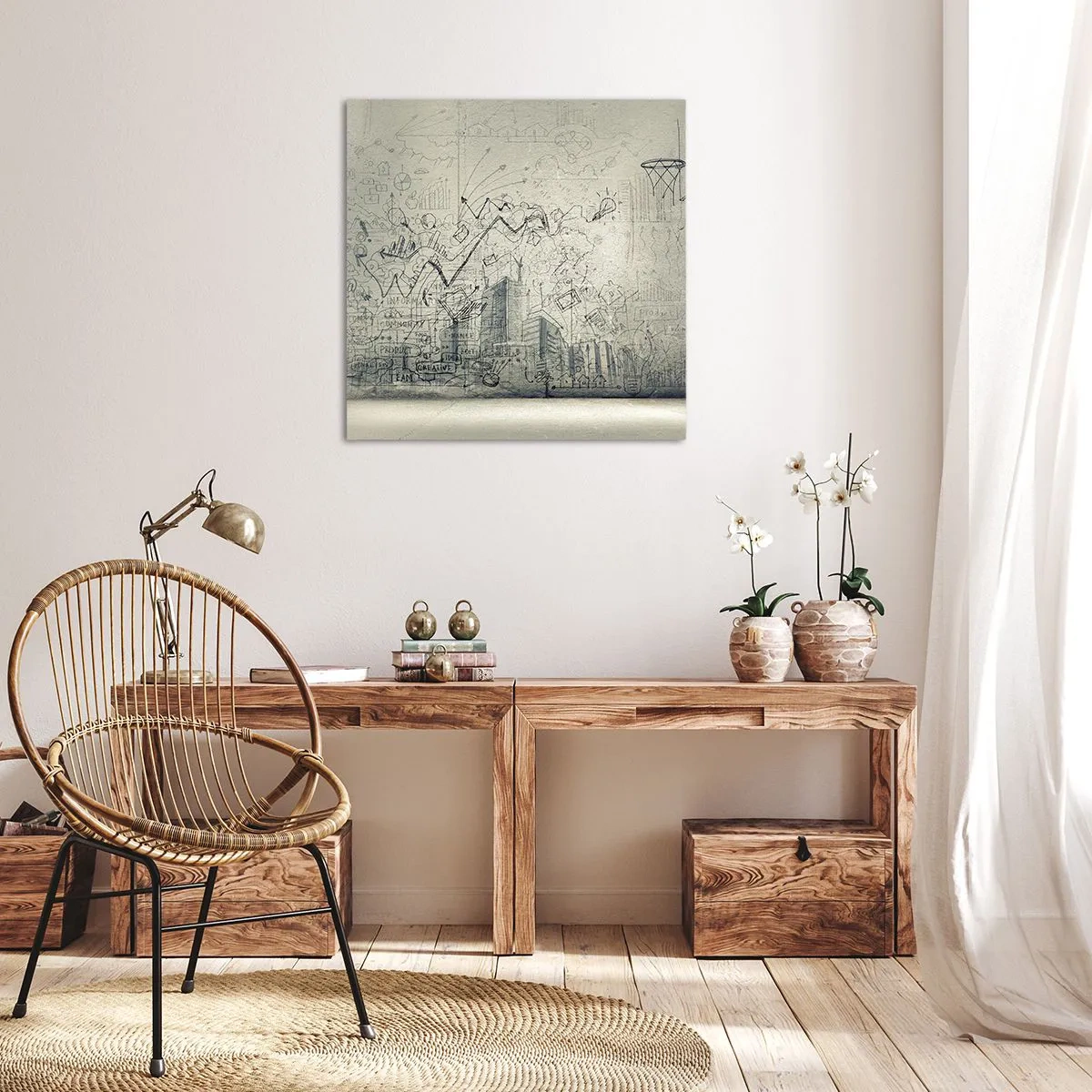 Quadro su tela - Stampe su Tela - La mia fantastica vita in città - 30x30 cm