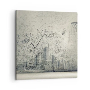 Quadro su tela - Stampe su Tela - La mia fantastica vita in città - 50x50 cm