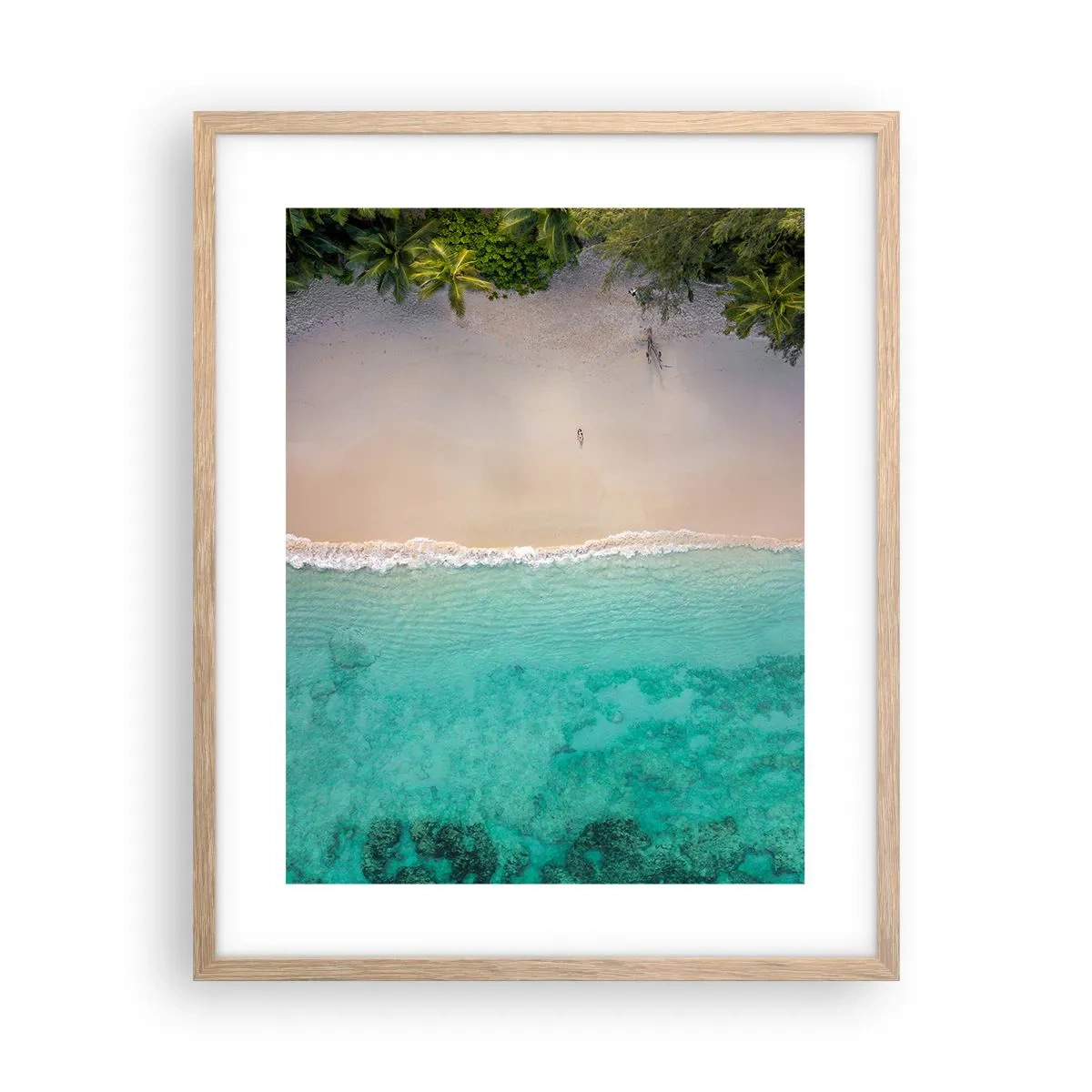 Poster in cornice rovere chiaro - Spiaggia del paradiso - 40x50 cm
