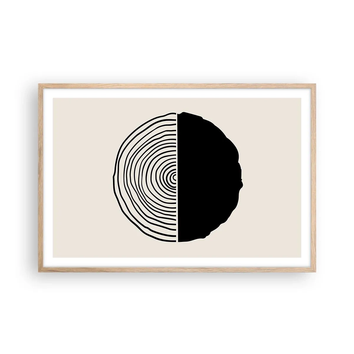 Poster in cornice rovere chiaro - A metà - 91x61 cm