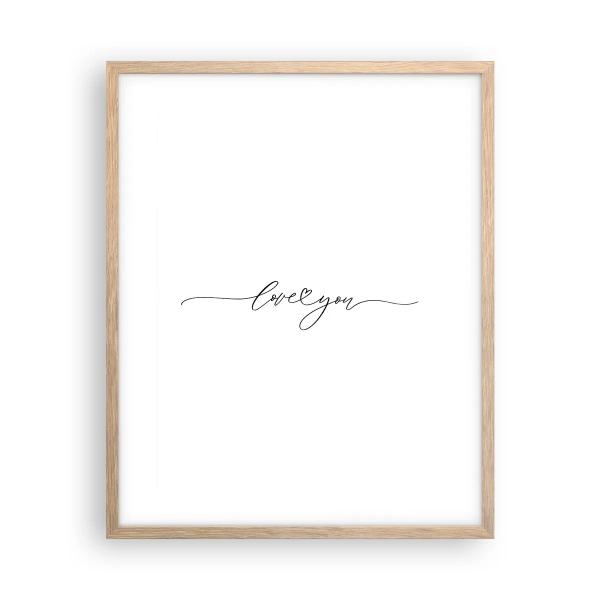 Poster in cornice rovere chiaro - Bianco e nero - 40x50 cm