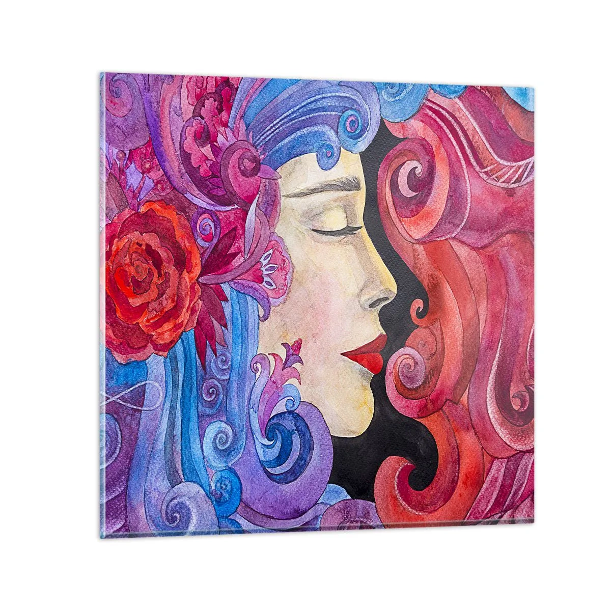 Quadro su vetro - L'Art Nouveau è sempre viva - 70x70 cm