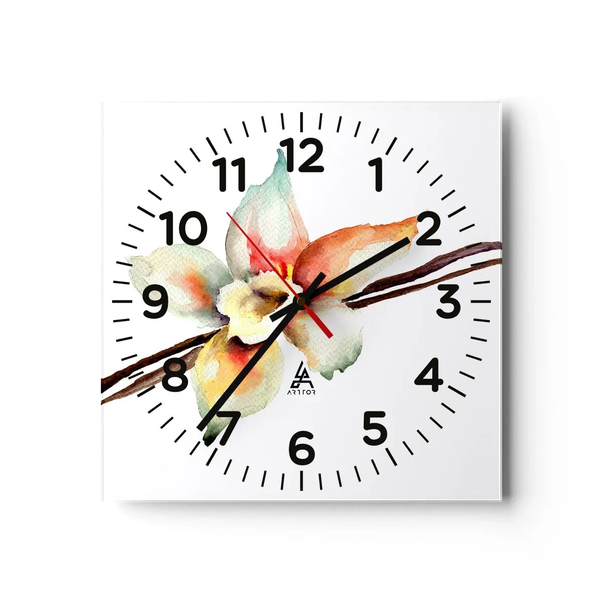 Orologio da parete - Orologio in Vetro - Dolcezza versata con la vernice - 40x40 cm
