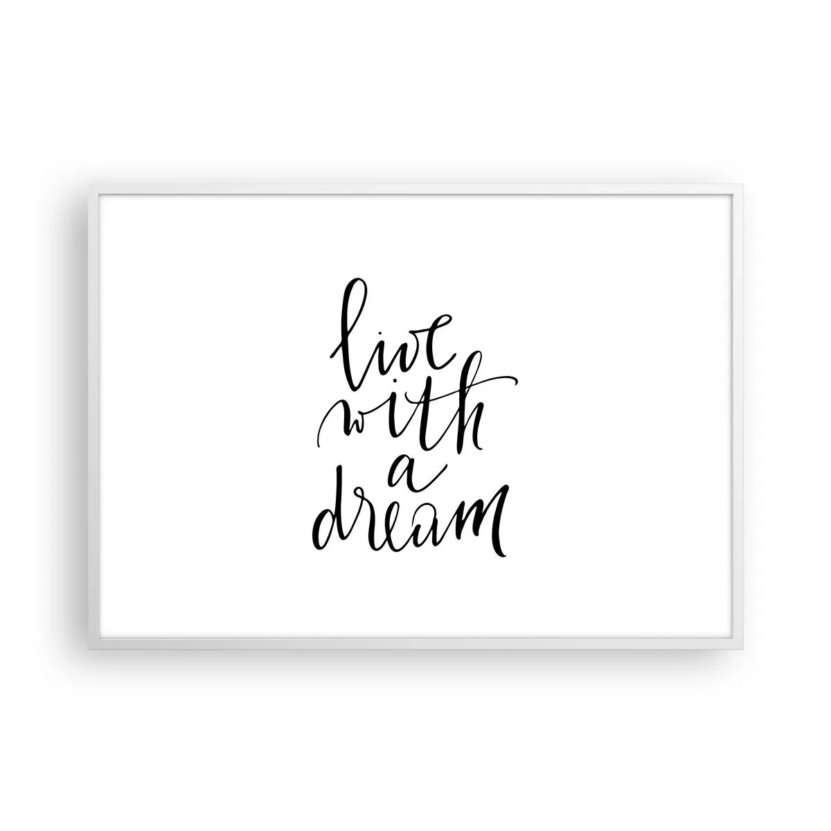 Poster in cornice bianca - Of course - 100x70 cm