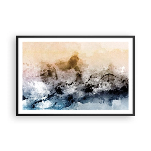 Poster in cornice nera - Immersi in una nuvola di nebbia - 91x61 cm