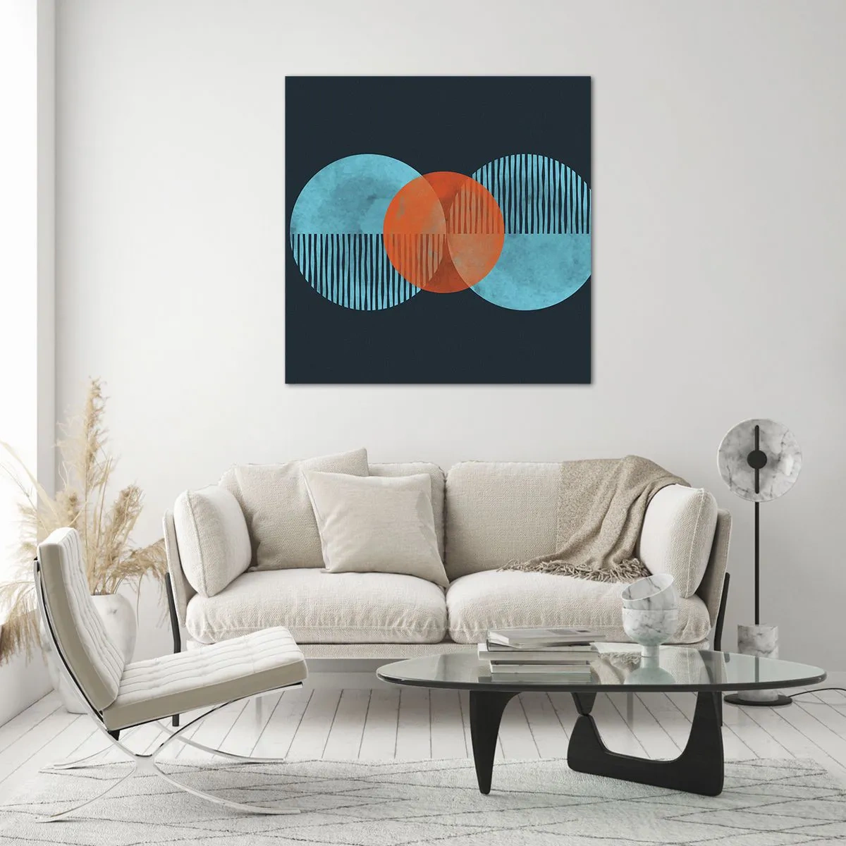 Quadro su vetro - Composizione simmetrica - 30x30 cm