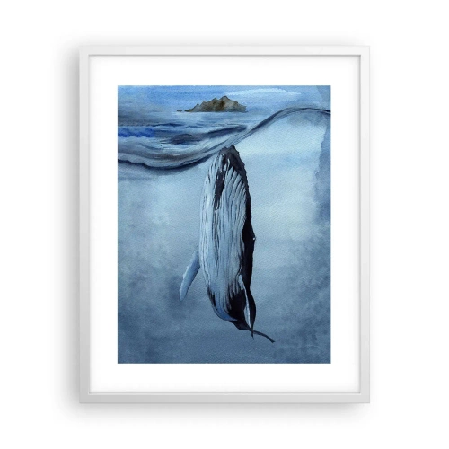 Poster in cornice bianca - I due mondi del nord - 40x50 cm