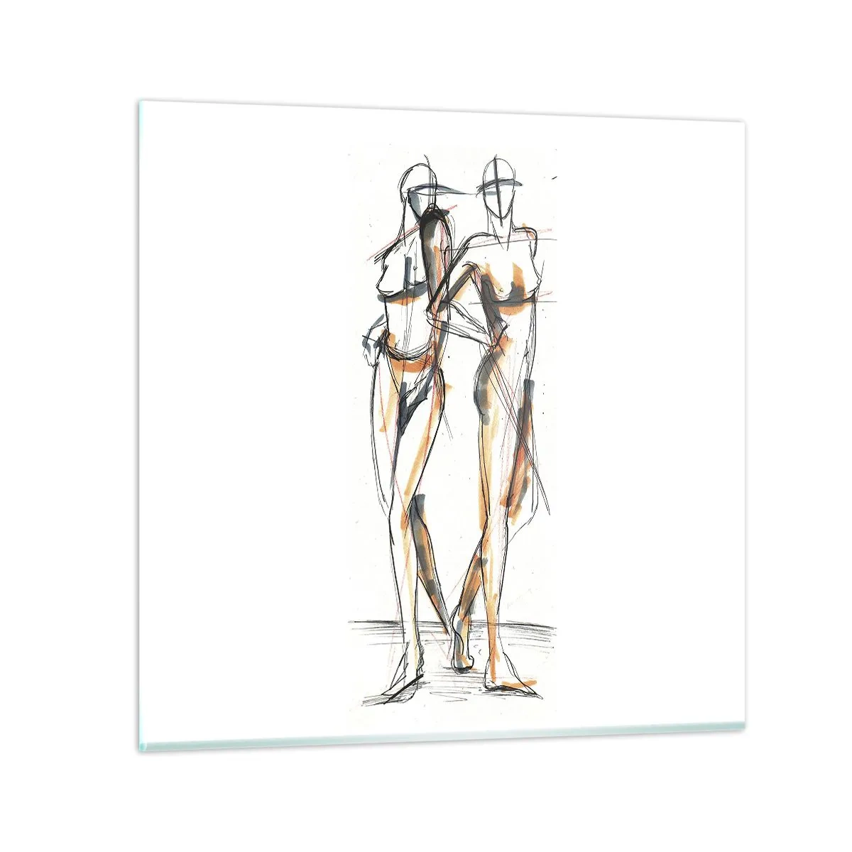 Quadro su vetro - Studio di armonia - 40x40 cm