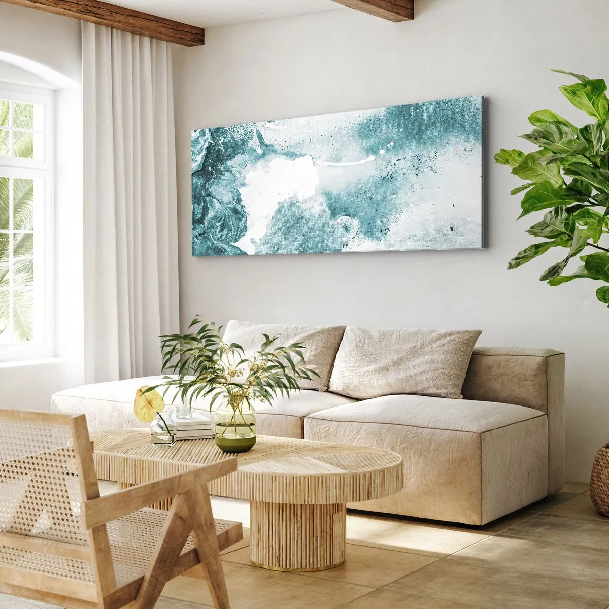 Quadro su tela - Stampe su Tela - Palude blu - 90x30 cm