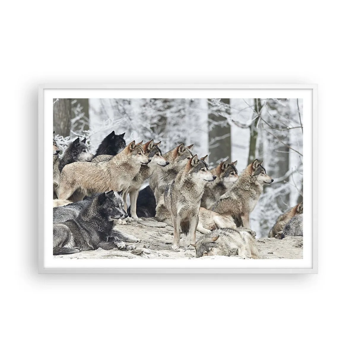 Poster in cornice bianca - Famiglia e amici - 91x61 cm