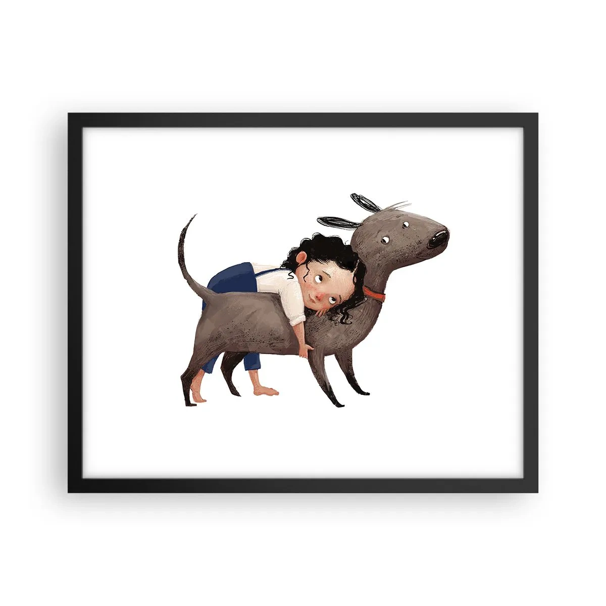 Poster in cornice nera - I migliori amici - 50x40 cm