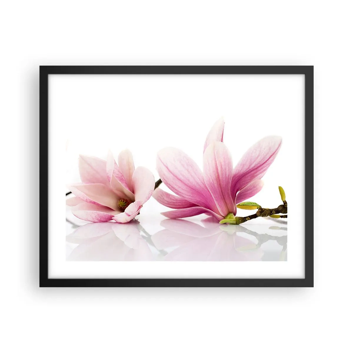 Poster in cornice nera - Delicati come un soffio di primavera - 50x40 cm