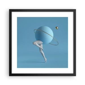 Poster in cornice nera - E i pianeti folleggiano - 40x40 cm