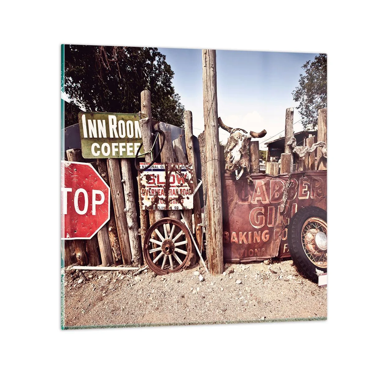 Quadro su vetro - E il tempo si è fermato - 30x30 cm