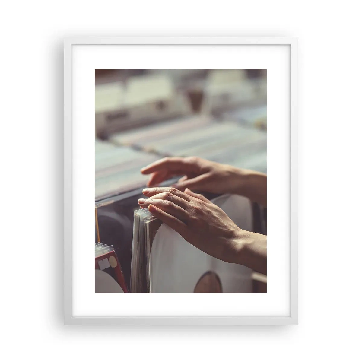 Poster in cornice bianca - Alla ricerca di emozioni - 40x50 cm
