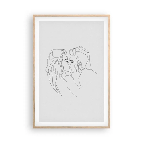 Poster in cornice rovere chiaro - La stessa linea - 61x91 cm