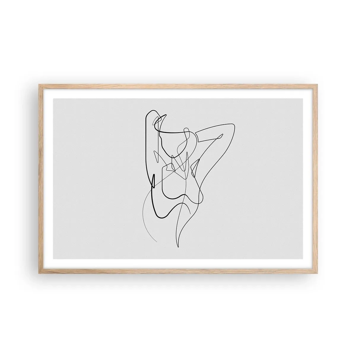 Poster in cornice rovere chiaro - Davvero, come sei... - 91x61 cm