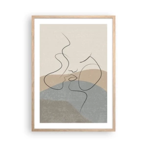 Poster in cornice rovere chiaro - Come un tocco di pennello - 50x70 cm