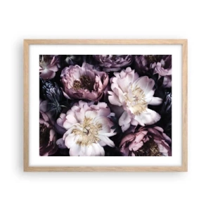 Poster in cornice rovere chiaro - Bouquet nel vecchio stile - 50x40 cm