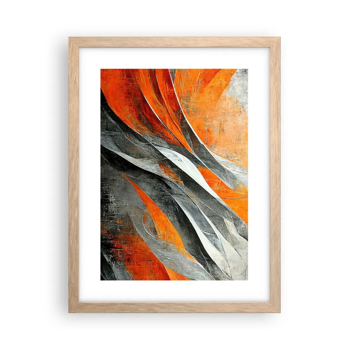 Poster in cornice rovere chiaro - Caldo e freddo - 30x40 cm