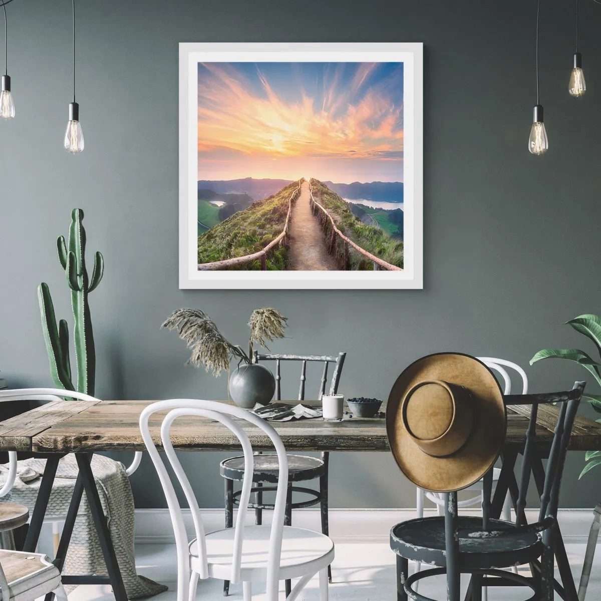 Poster in cornice bianca - Vicino al cielo - 40x40 cm