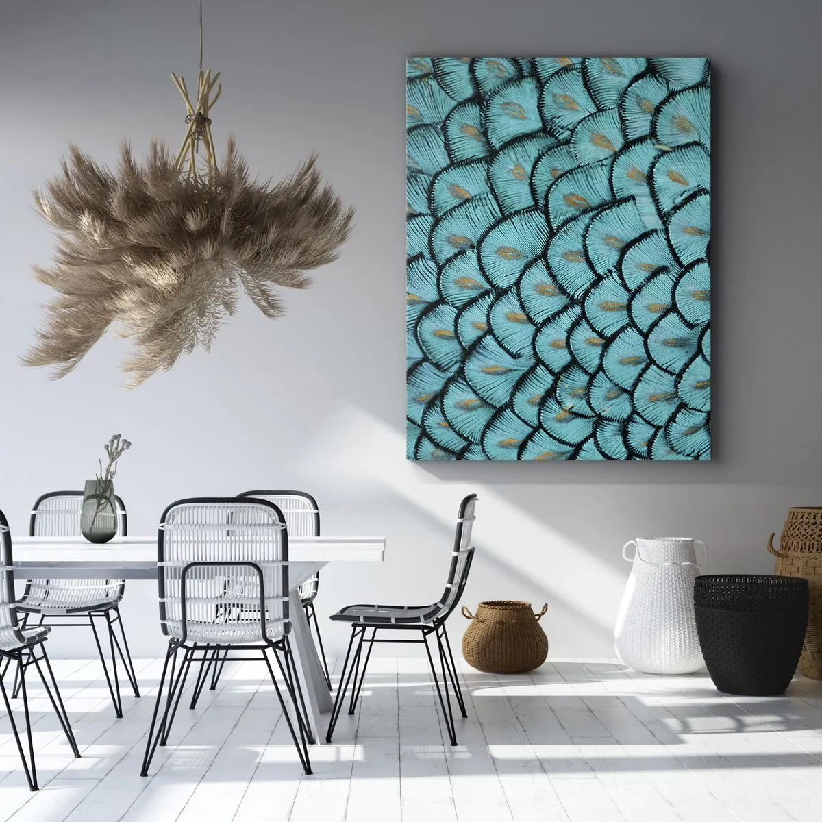 Quadro su tela - Stampe su Tela - La grande festa delle piume - 55x100 cm