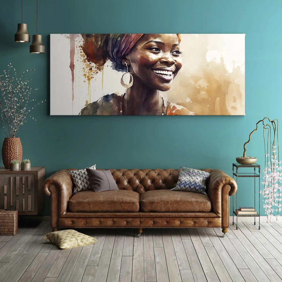 Quadro su tela - Stampe su Tela - Regina africana - 100x40 cm