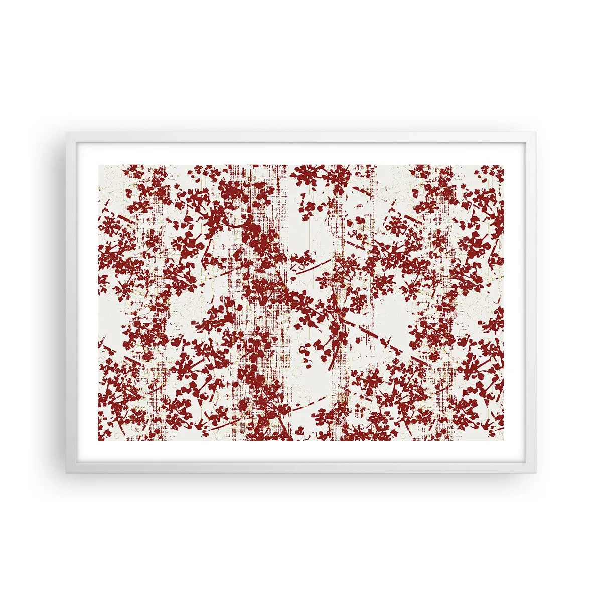 Poster in cornice bianca - Come l'antico percalle - 70x50 cm