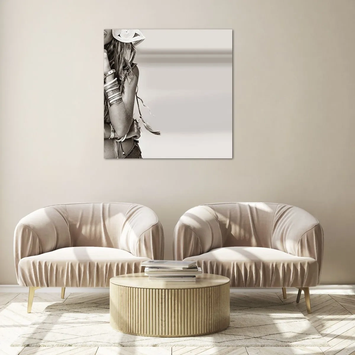 Quadro su vetro - Come una ragazza - 40x40 cm