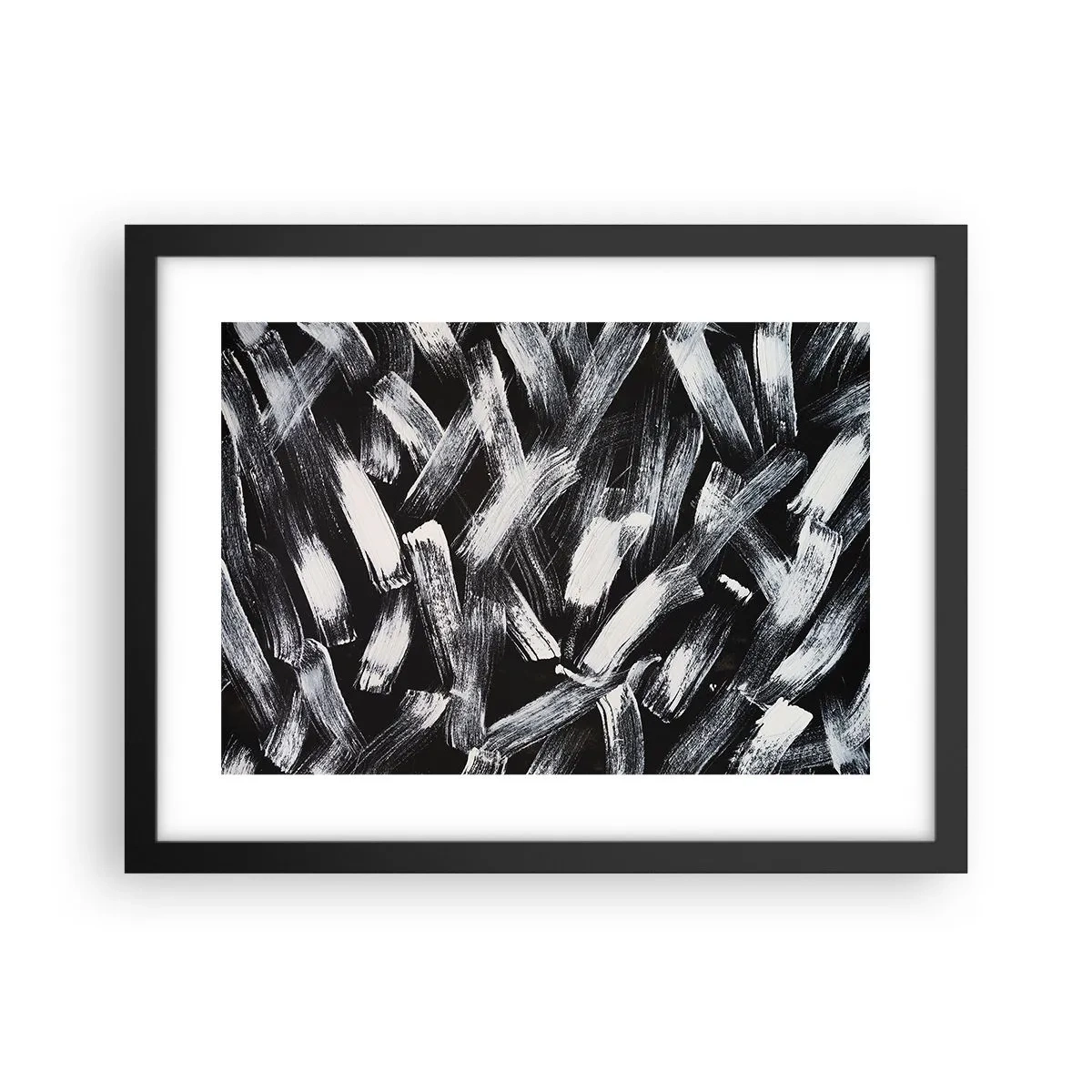 Poster in cornice nera - Astrazione in spirito industriale - 40x30 cm