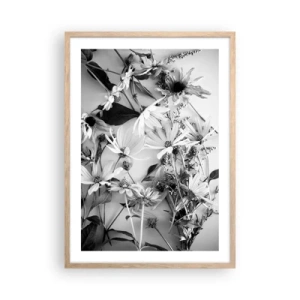Poster in cornice rovere chiaro - Un non bouquet di fiori - 50x70 cm