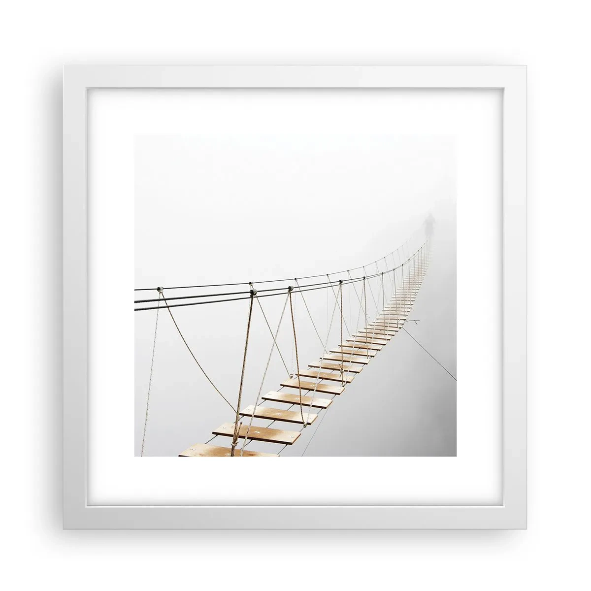 Poster in cornice bianca - Dove ti porta? - 30x30 cm