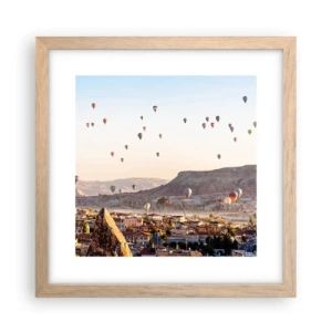 Poster in cornice rovere chiaro - Come navi nel cielo - 30x30 cm