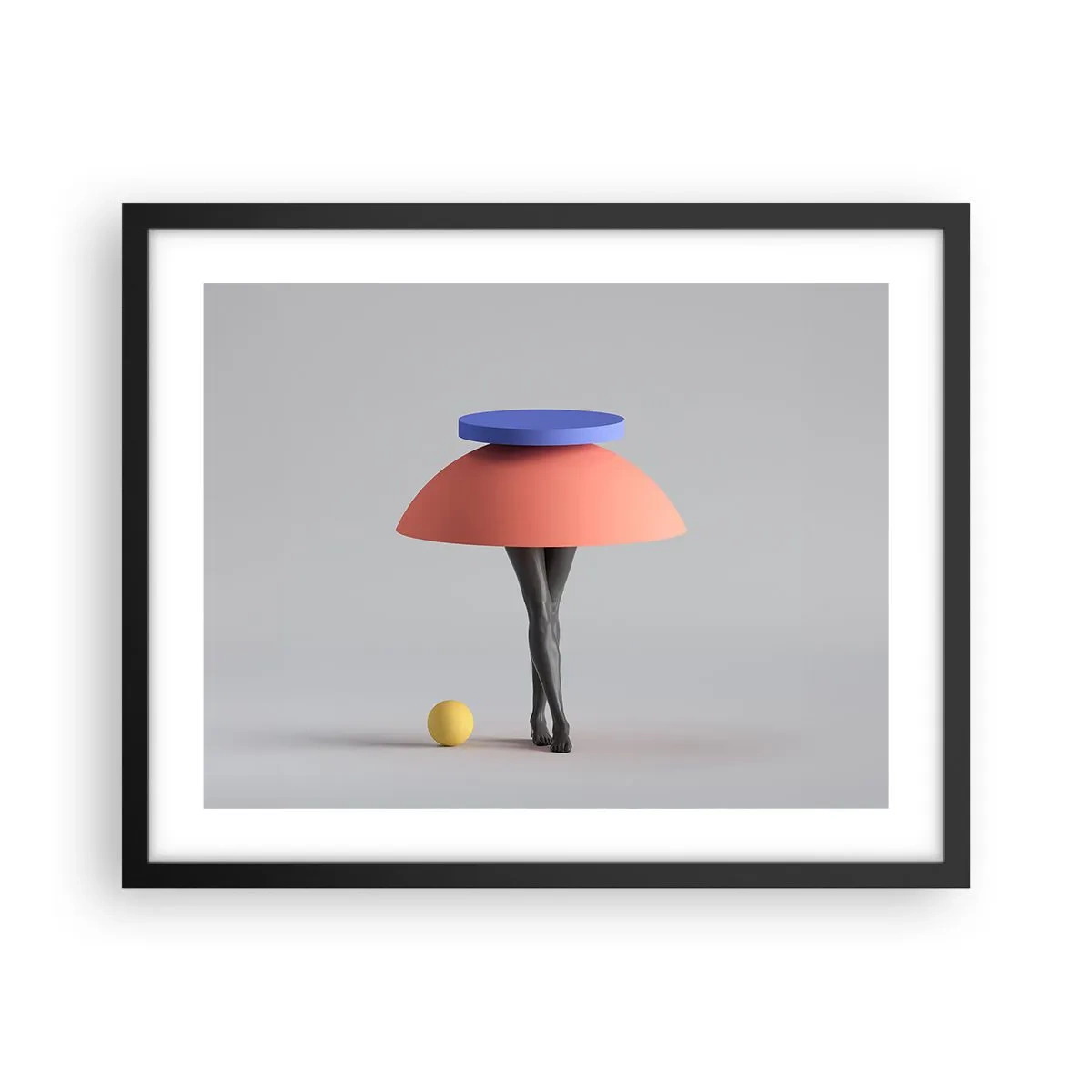 Poster in cornice nera - Composizione surrealista - 50x40 cm