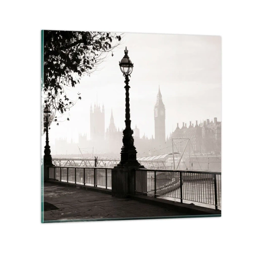 Quadro su vetro - Un mattino a Londra - 30x30 cm