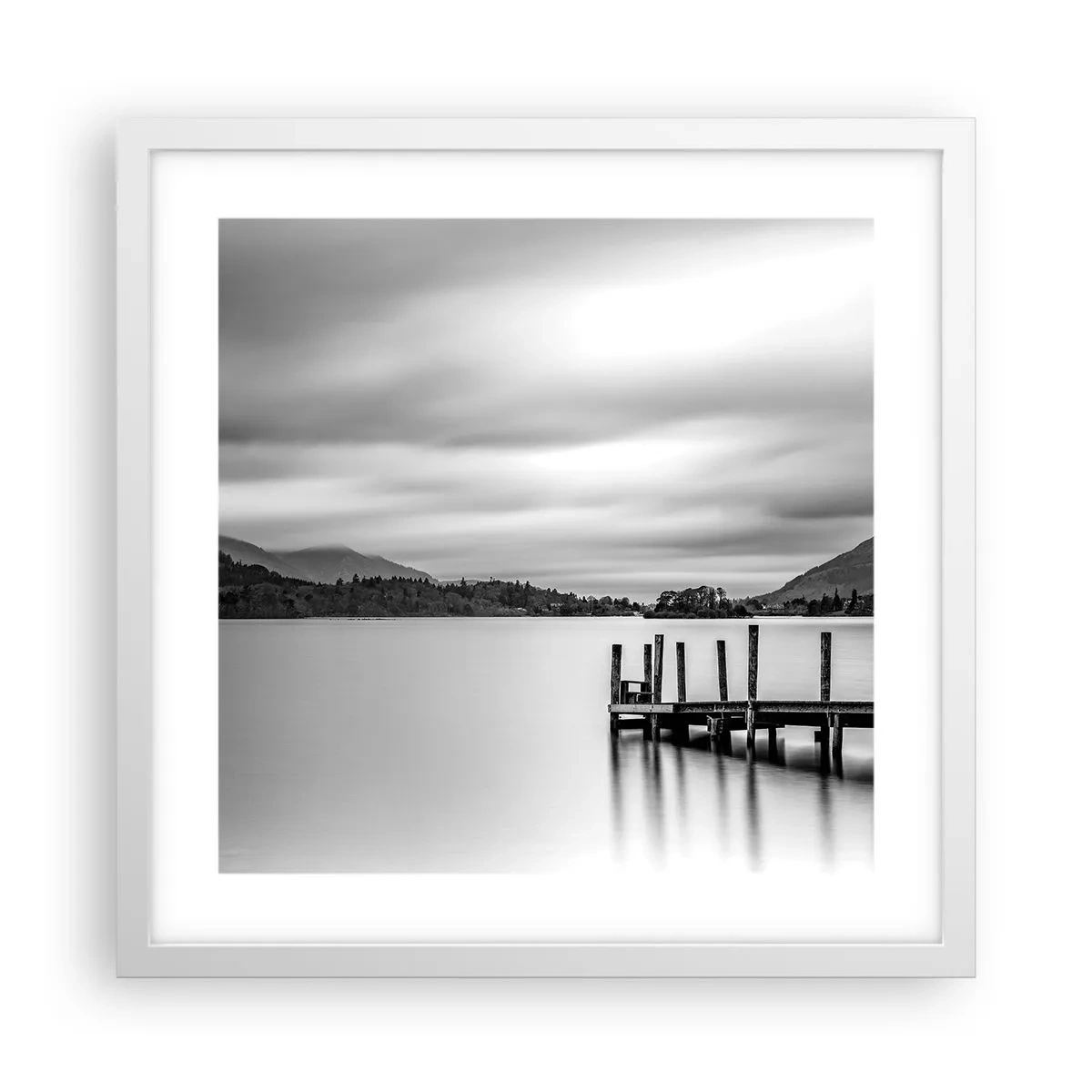Poster in cornice bianca - Mitezza e forza - 40x40 cm