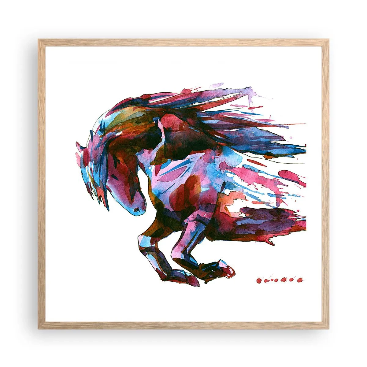 Poster in cornice rovere chiaro - In estasi - 60x60 cm